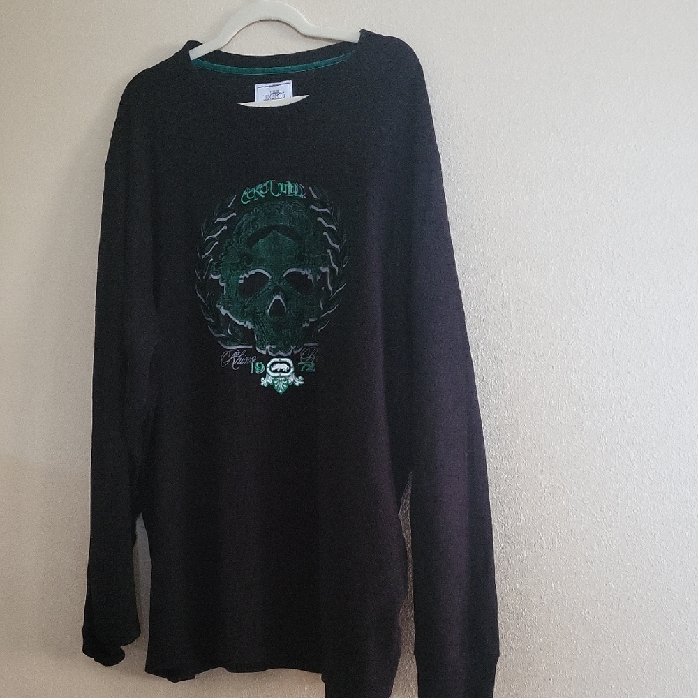 The Ecko Vintage 90's Skull Waffle knit Long Sleeve Shirt